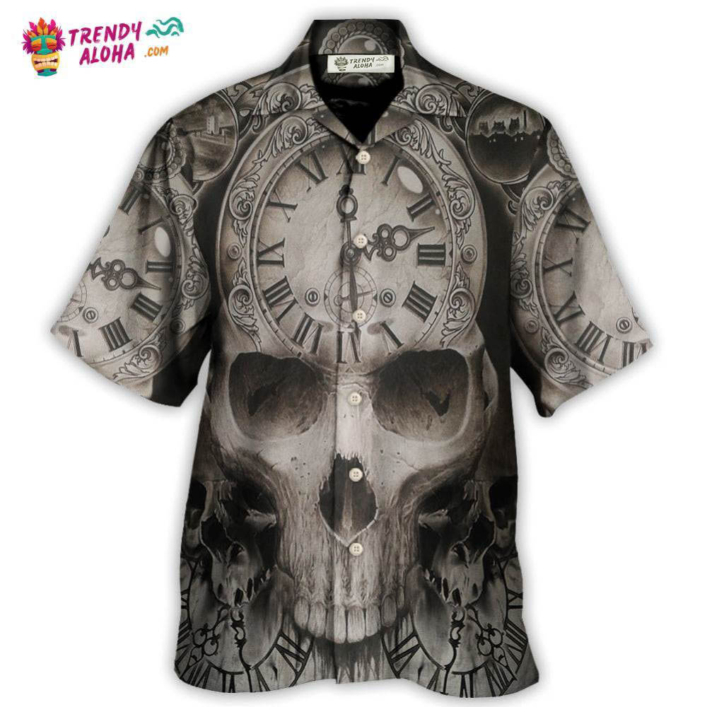 Skull This Time Is Ending Hawaiian Shirt – Trendy Aloha Skull This Time Is Ending Hawaiian Shirt – Trendy Aloha