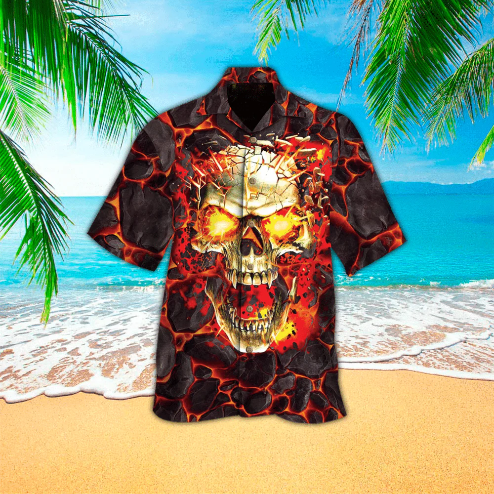 Skull Trendy Hawaiian Shirt, Gift For Skull Lovers, Trendy Hawaiian Shirt For Men, Women, Adult