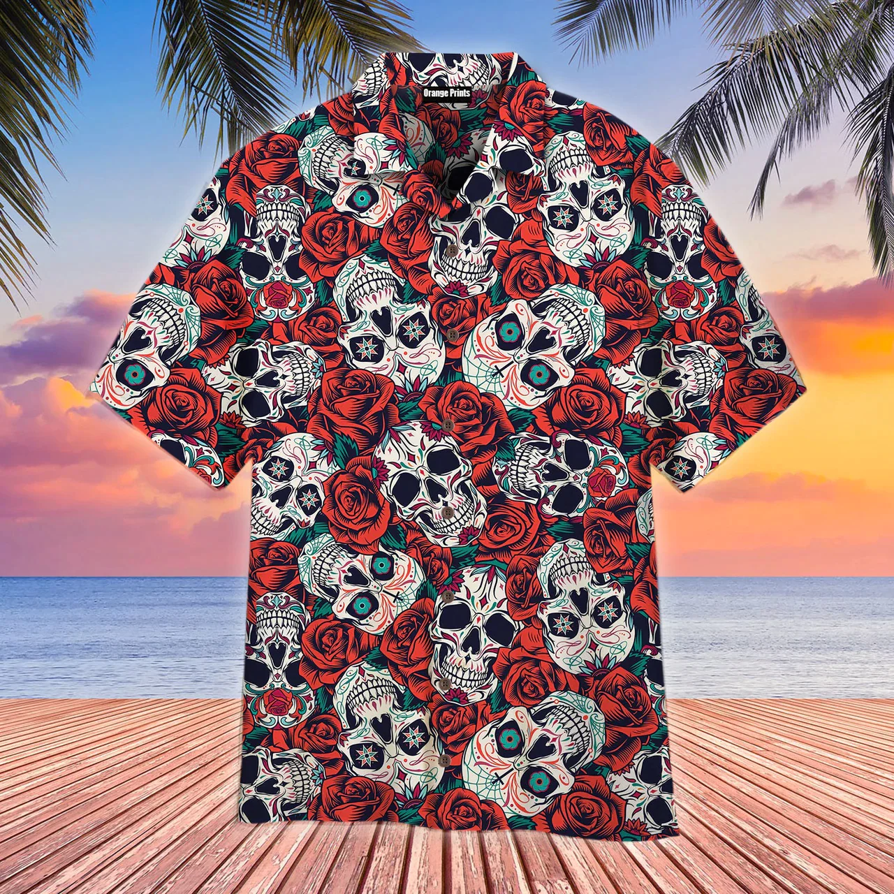 Skull Trendy Hawaiian Shirt, Vintage Day Of Dead Aloha Trendy Hawaiian Shirts For Men And Women Skull Trendy Hawaiian Shirt, Vintage Day Of Dead Aloha Trendy Hawaiian Shirts For Men And Women