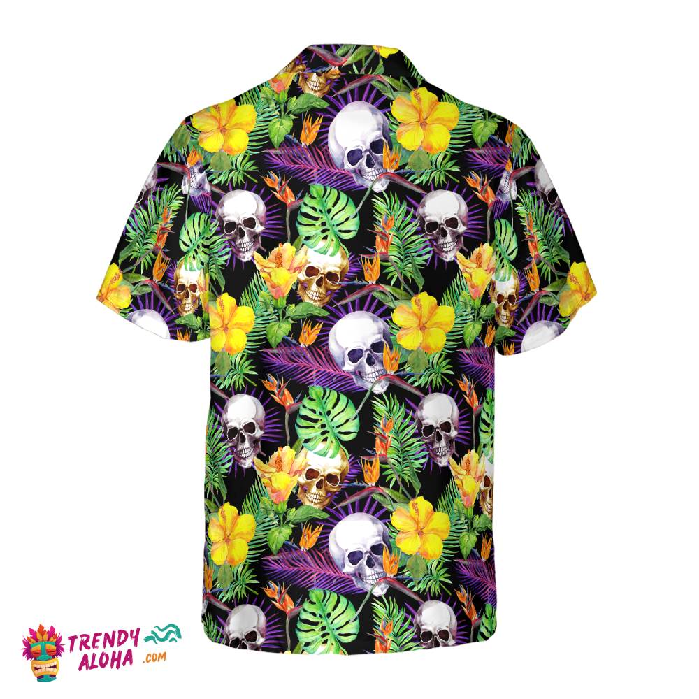 Skull Tropical Pattern Hawaiian Shirt