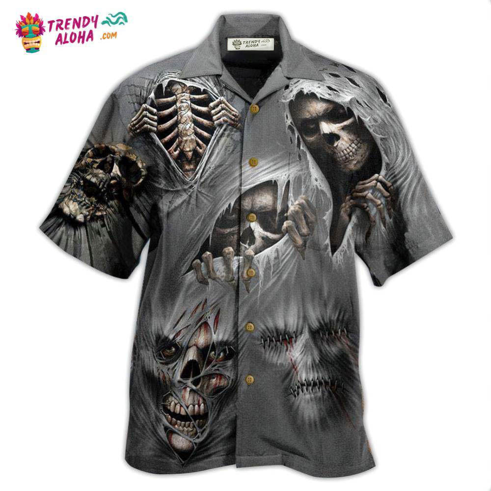 Skull What Scares You Excites Me Hawaiian Shirt – Trendy Aloha Skull What Scares You Excites Me Hawaiian Shirt – Trendy Aloha
