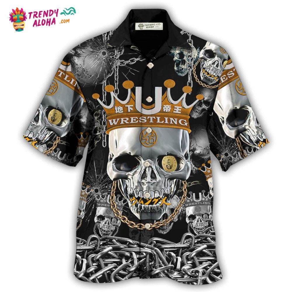 Skull Wrestling Chain Oh My Skull Hawaiian Shirt – Trendy Aloha