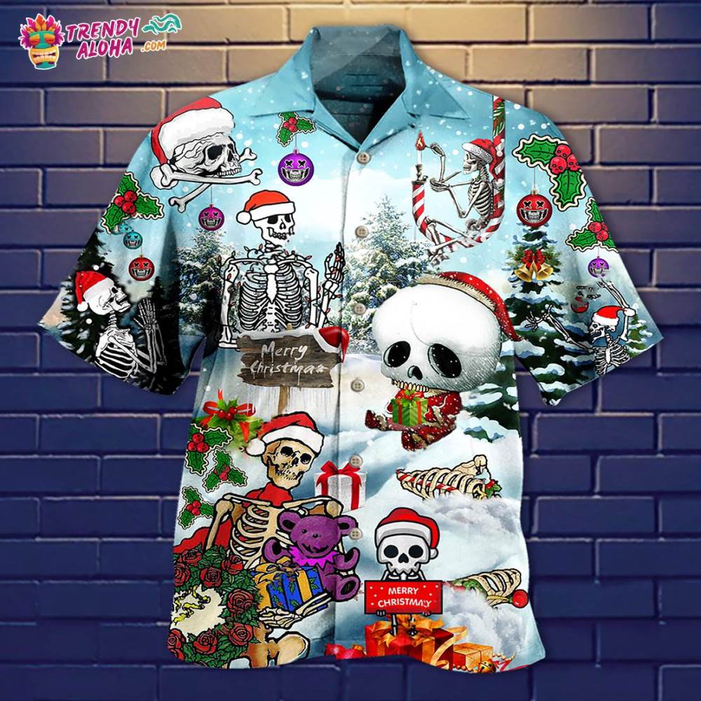 Skull Xmas Snow Hawaiian Shirt – Trendy Aloha