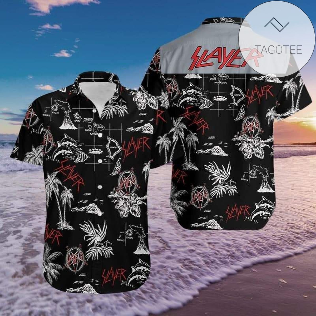 Slayer Black White Elegance Design Hawaiian Shirt Collection