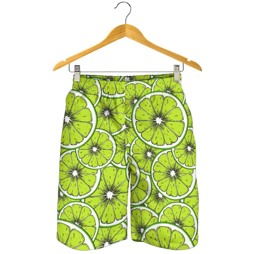 Slices Of Lime Design Pattern For Men Women Kid Shorts