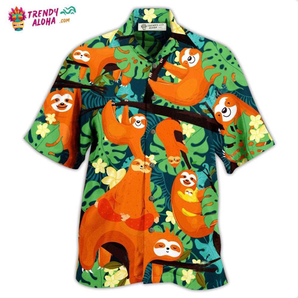 Sloth Don’T Worry Don’T Hurry Hawaiian Shirt – Trendy Aloha Sloth Don’T Worry Don’T Hurry Hawaiian Shirt – Trendy Aloha