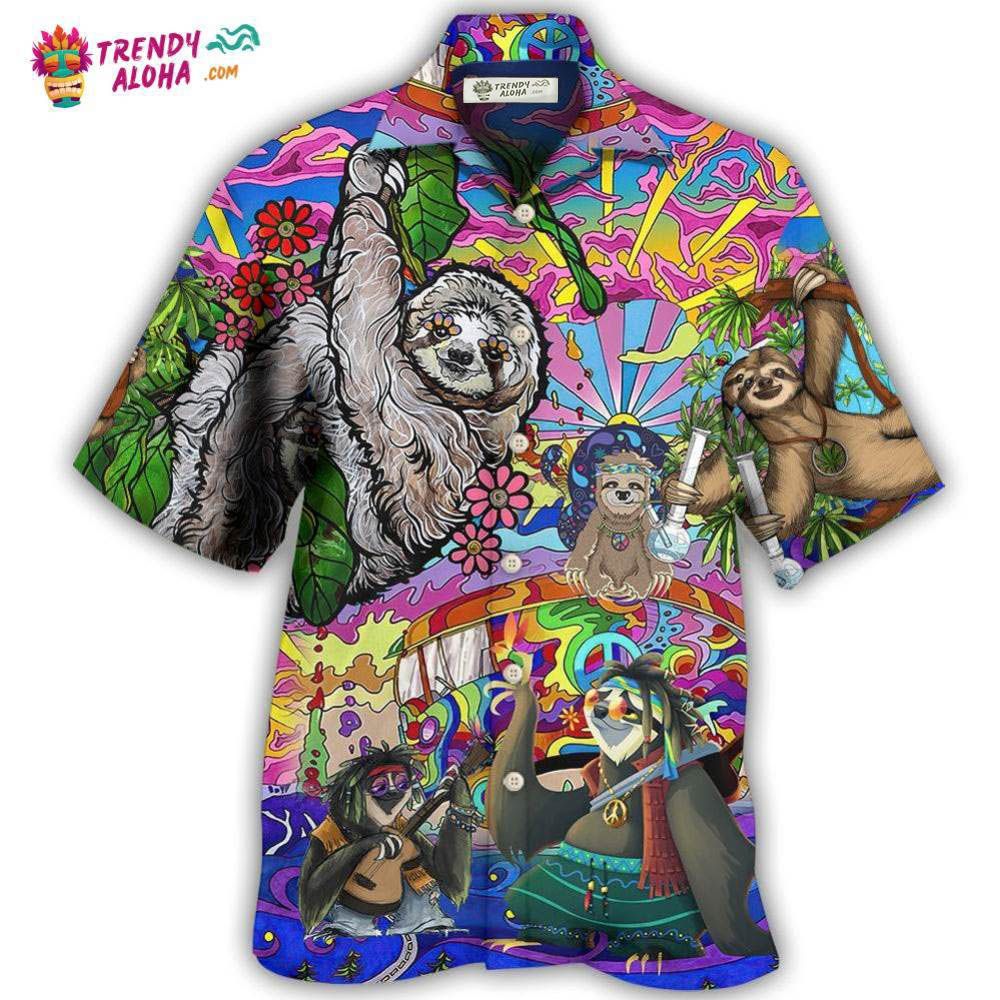 Sloth Love Animals Cute Style Hawaiian Shirt – Trendy Aloha