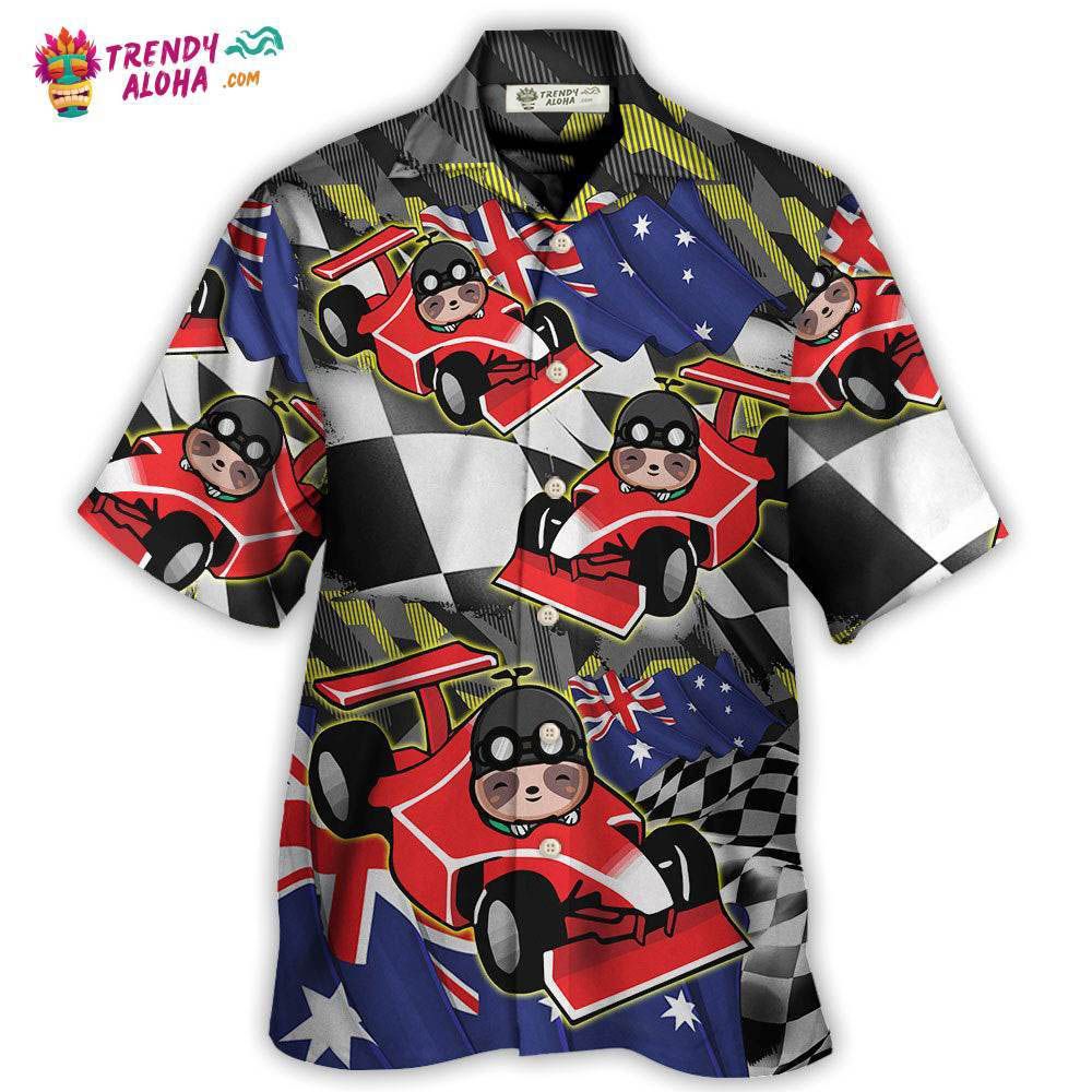 Sloth Racing Formula One Car Racing Australian Vibe Hawaiian Shirt – Trendy Aloha Sloth Racing Formula One Car Racing Australian Vibe Hawaiian Shirt – Trendy Aloha