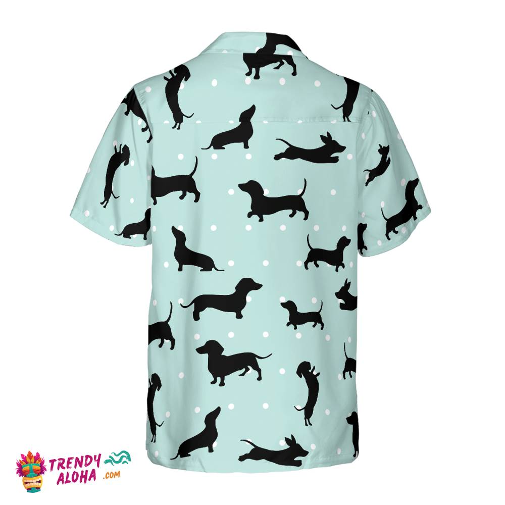 Small Dachshund Pattern Hawaiian Shirt