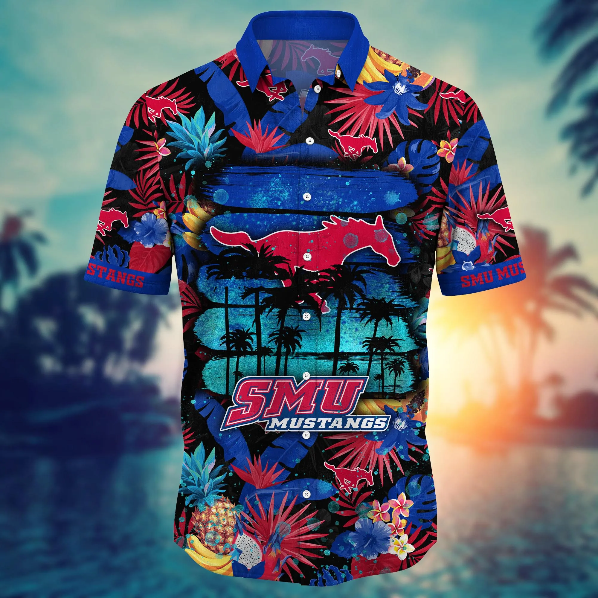 Smu Mustangs NCAA Hawaiian Shirt Bikinistime Aloha Shirt
