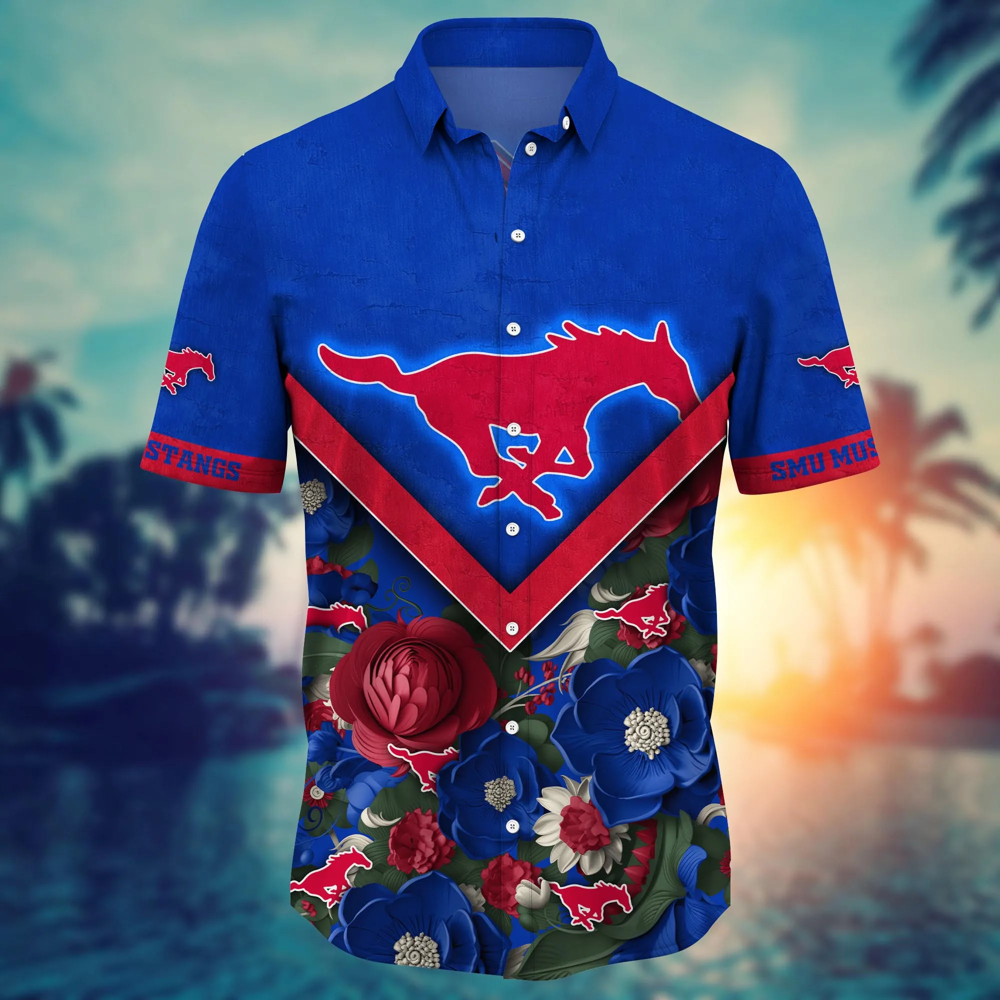 Smu Mustangs NCAA Hawaiian Shirt Custom Hot Season Aloha Shirt
