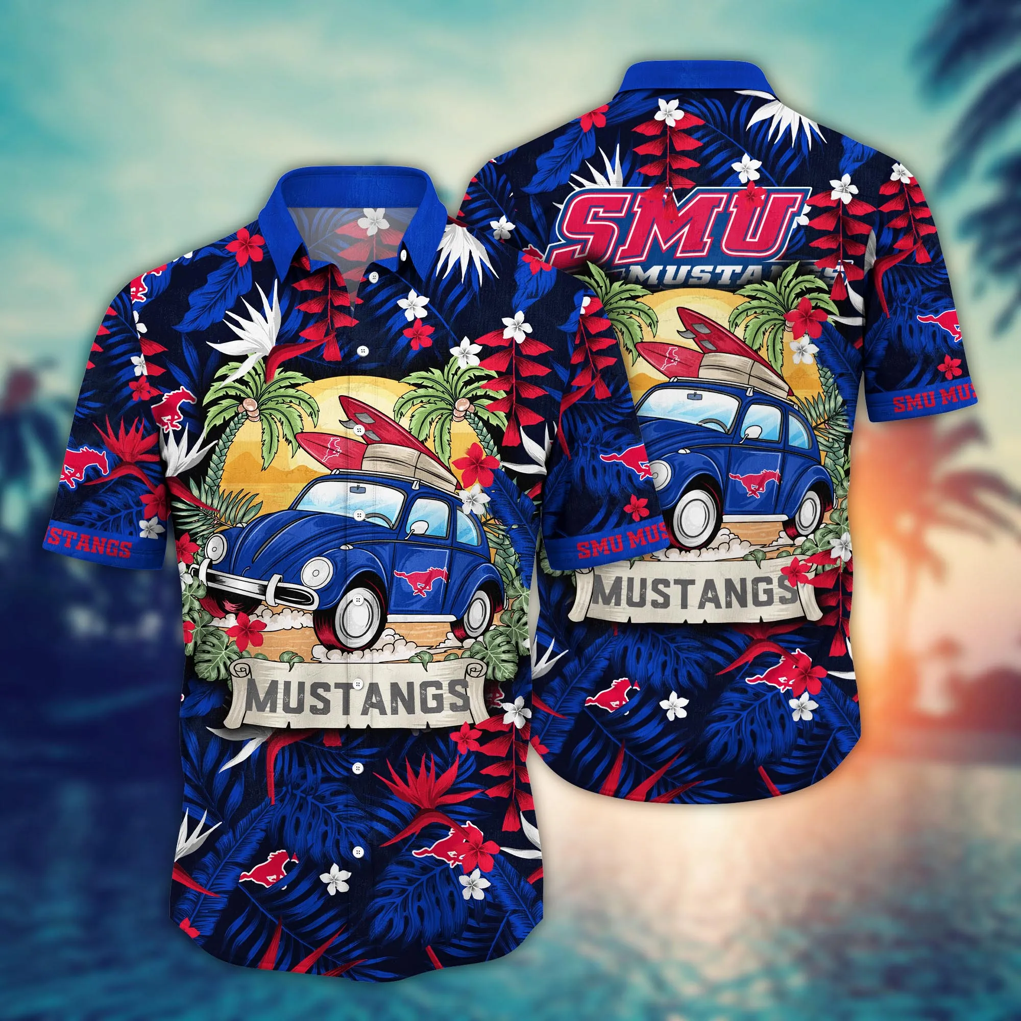 Smu Mustangs NCAA Hawaiian Shirt High Temperaturestime Aloha Shirt Smu Mustangs NCAA Hawaiian Shirt High Temperaturestime Aloha Shirt