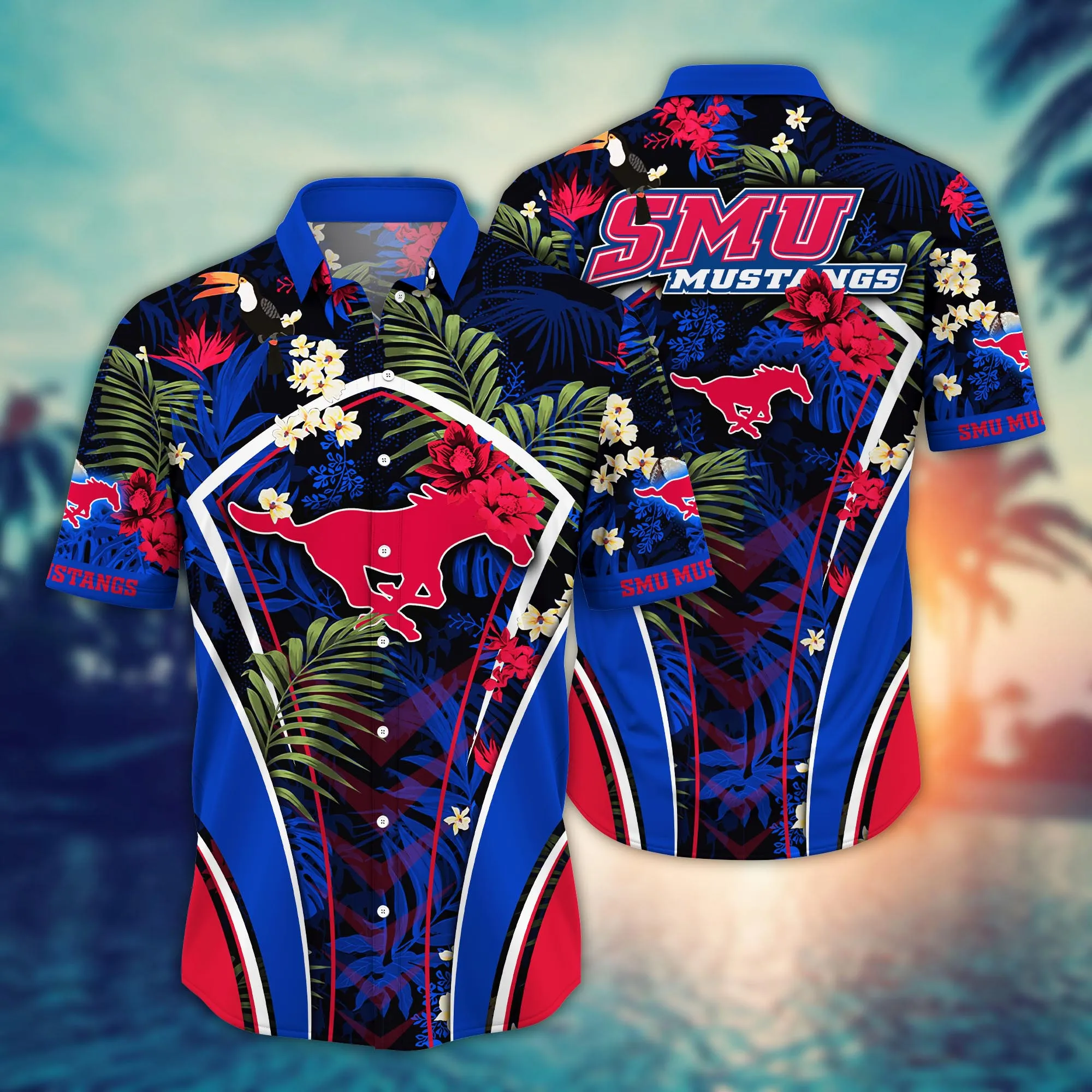 Smu Mustangs NCAA Hawaiian Shirt Hot Season Aloha Shirt