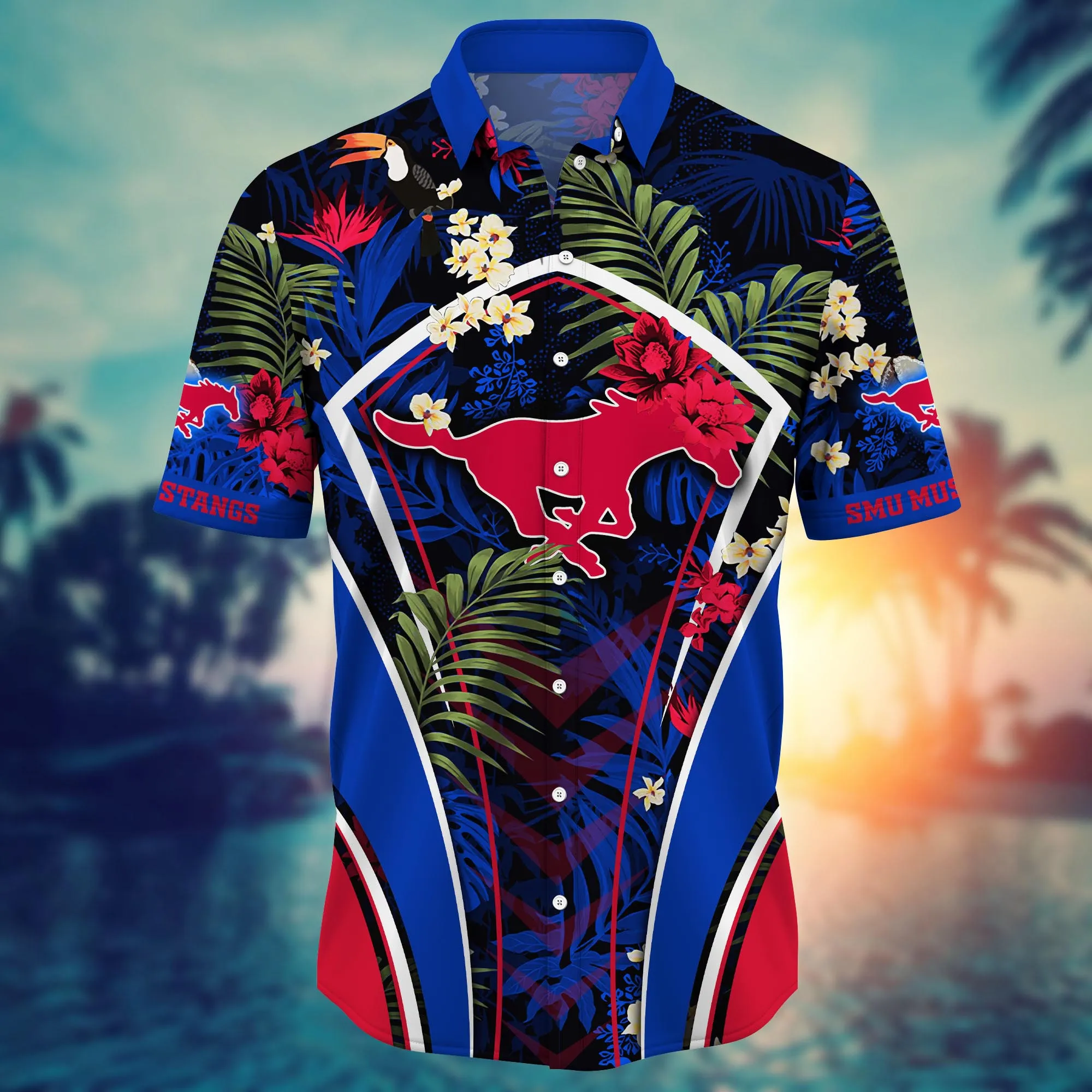 Smu Mustangs NCAA Hawaiian Shirt Hot Season Aloha Shirt