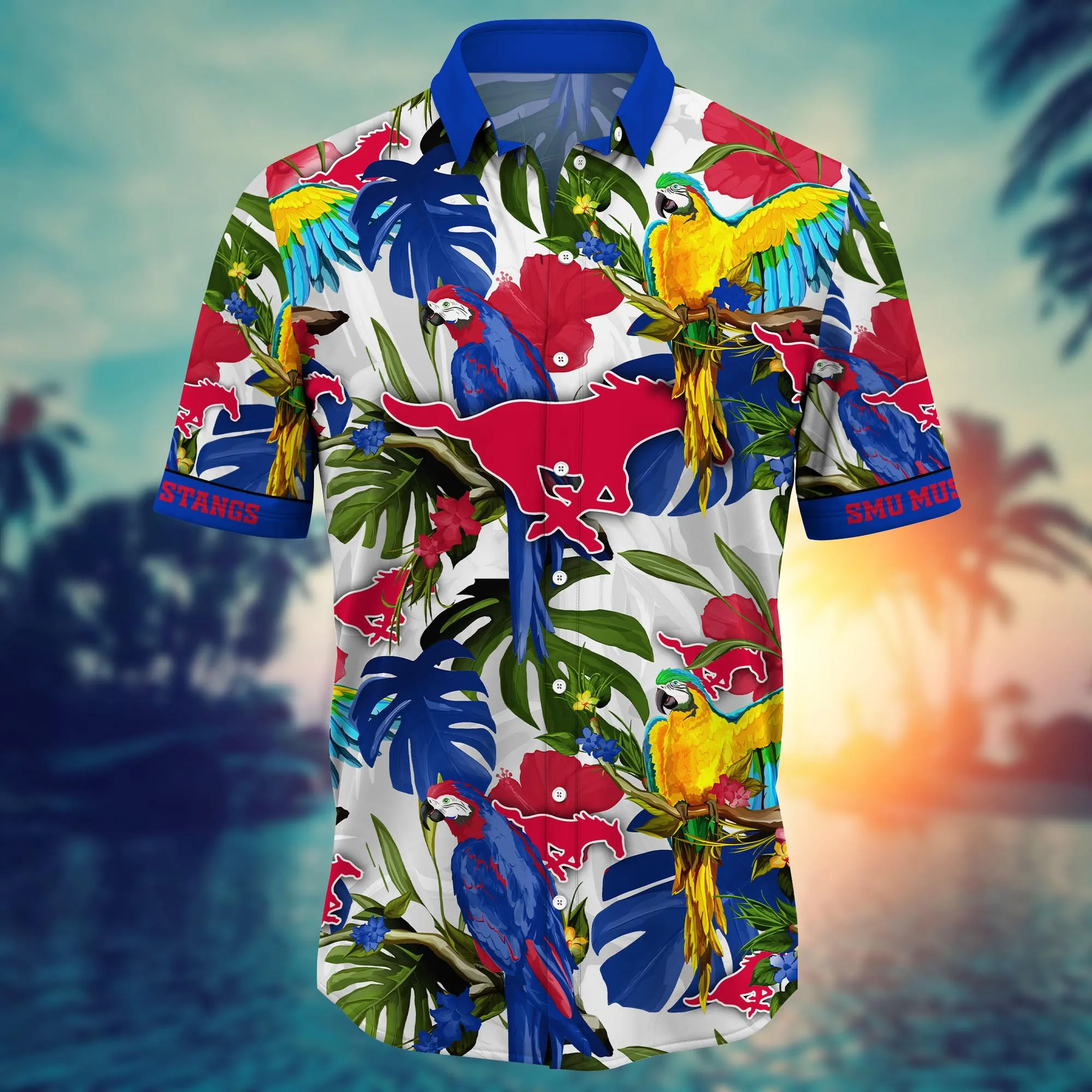 Smu Mustangs NCAA Hawaiian Shirt Mid-Yeartime Aloha Shirt