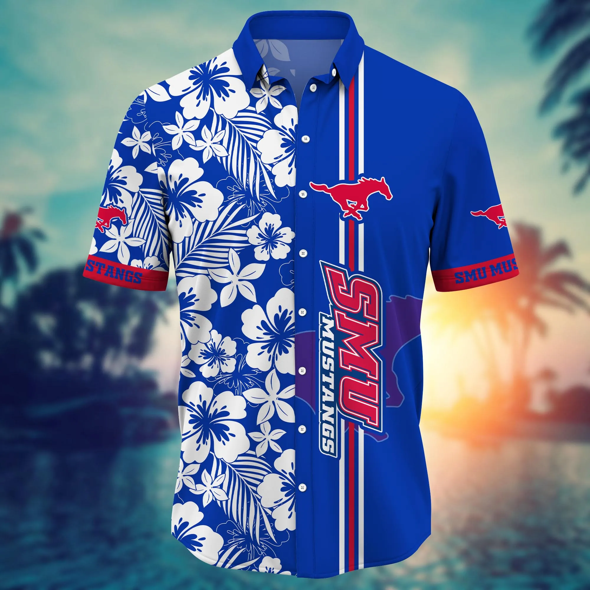 Smu Mustangs NCAA Hawaiian Shirt Popsiclestime Aloha Shirt