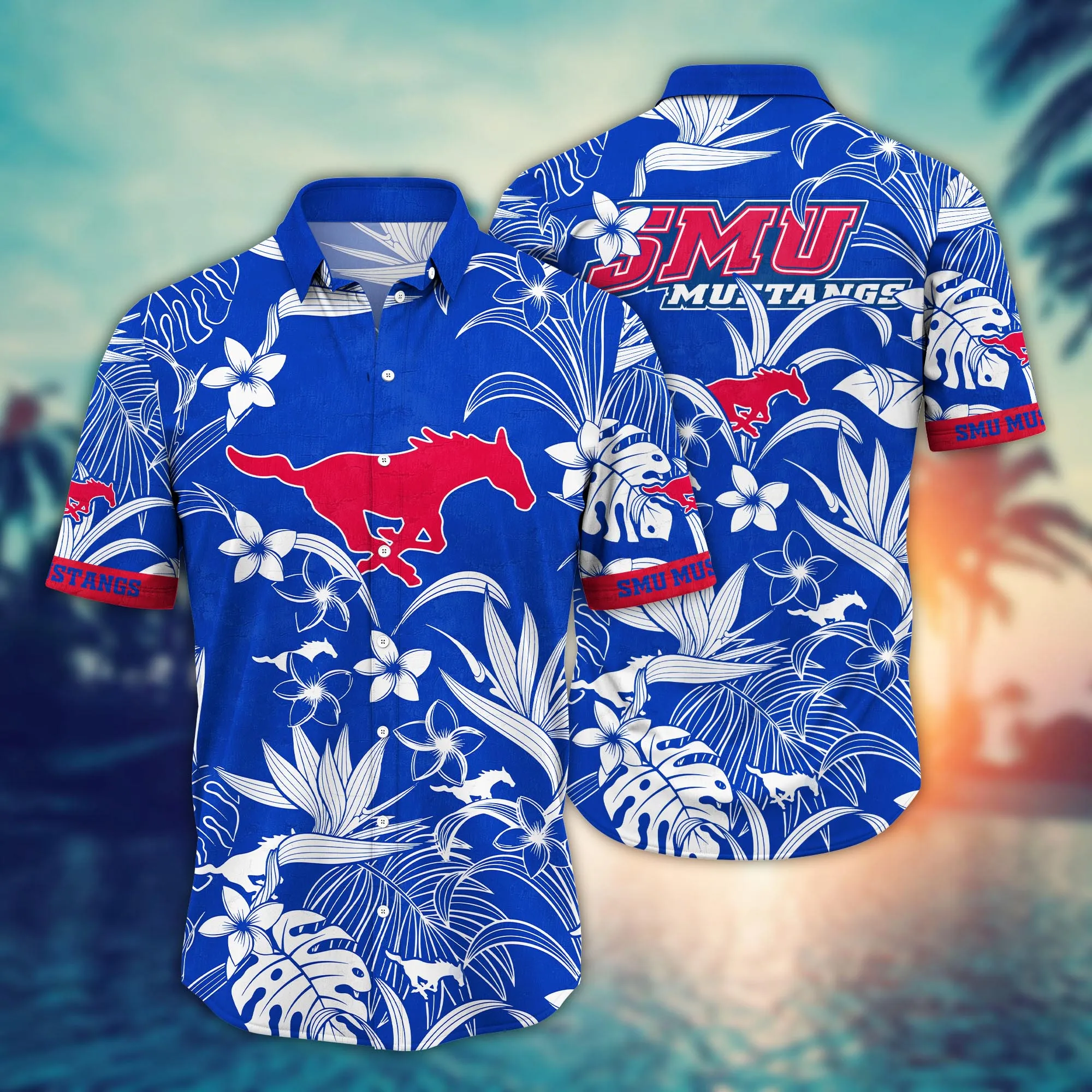 Smu Mustangs NCAA Hawaiian Shirt Summer Campstime Aloha Shirt