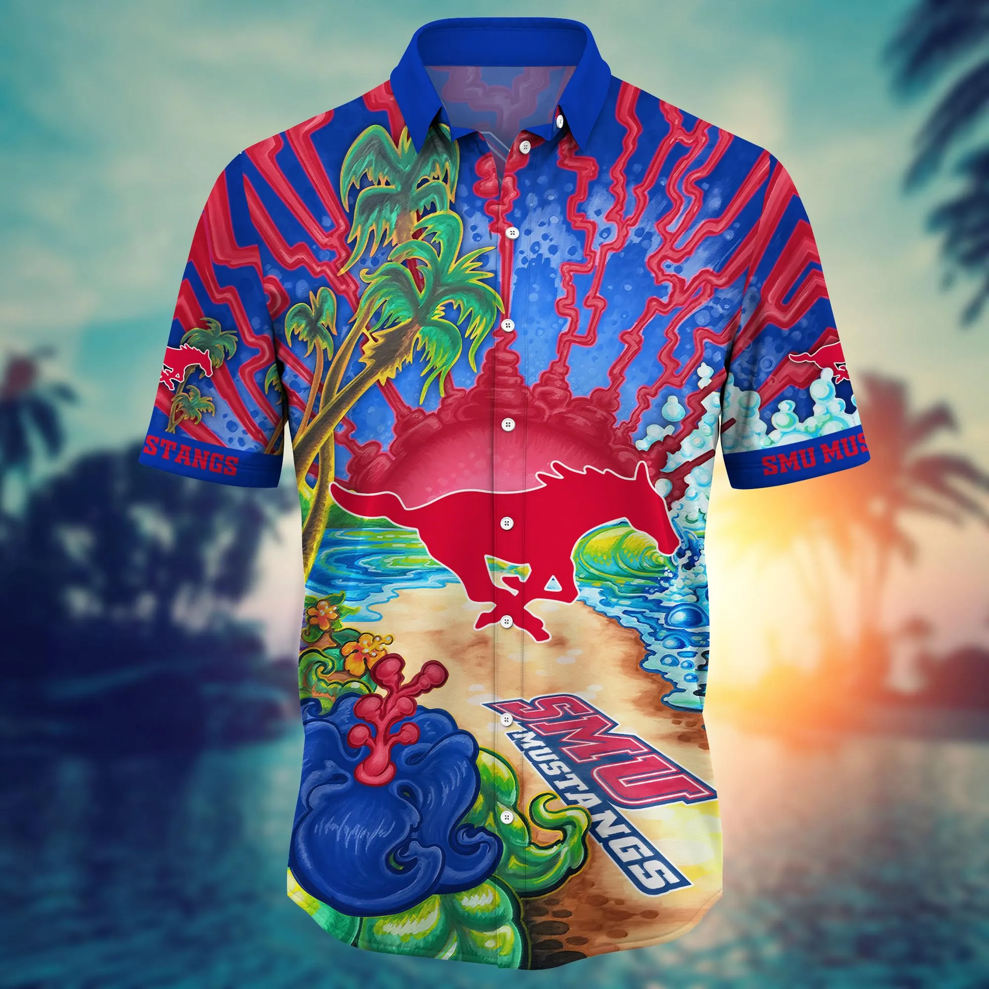 Smu Mustangs NCAA Hawaiian Shirt Summerytime Aloha Shirt