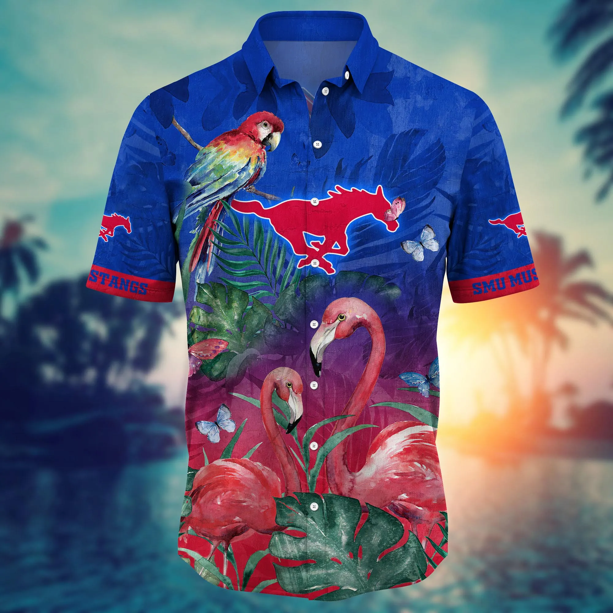 Smu Mustangs NCAA Hawaiian Shirt Sunlight Aloha Shirt
