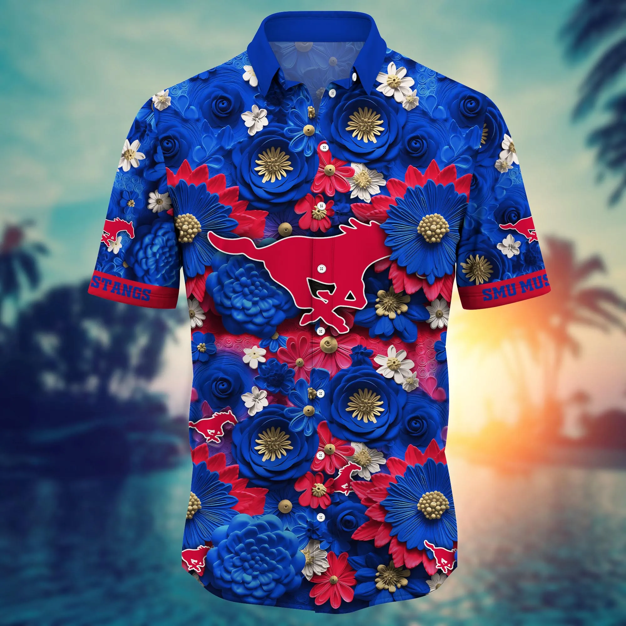 Smu Mustangs NCAA Hawaiian Shirt Trending For This Summer Customize Shirt Any Team