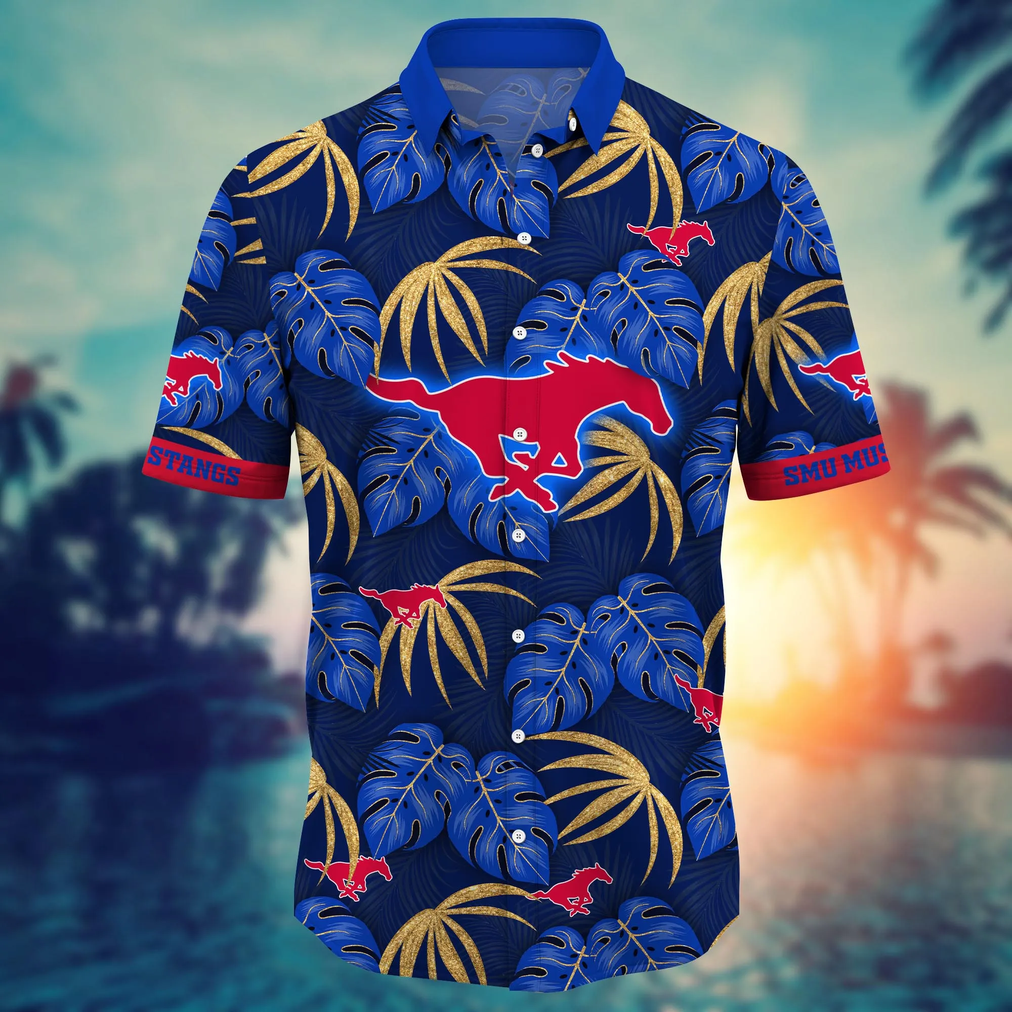Smu Mustangs NCAA Hawaiian Shirt Vacation Aloha Shirt
