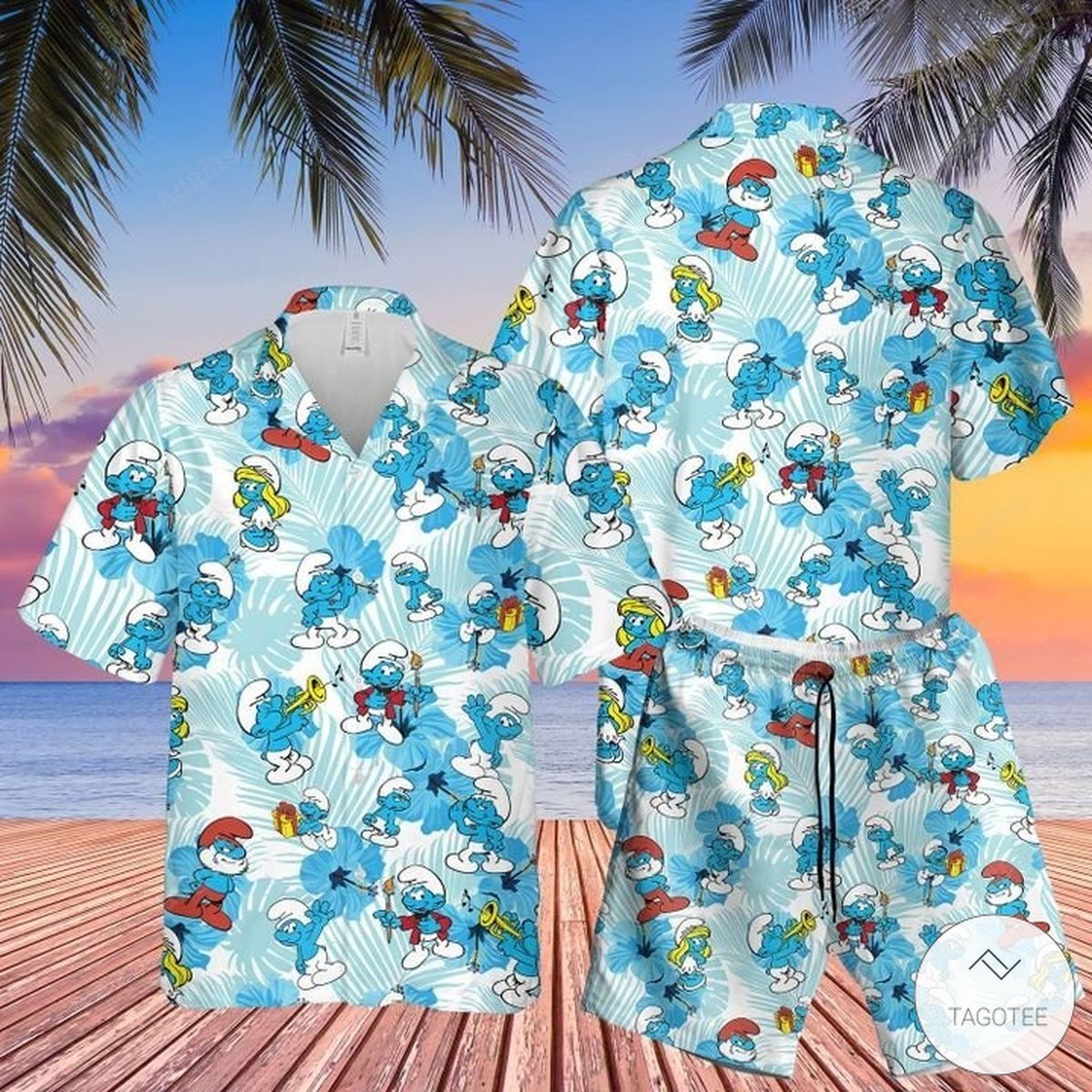 Smurfs Hawaiian Shirt Cartoon Collection Unique
