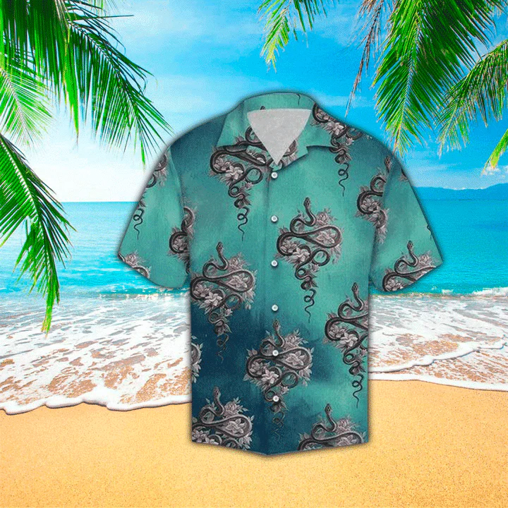 Snake Flower Trendy Hawaiian Shirt Summer Gifts