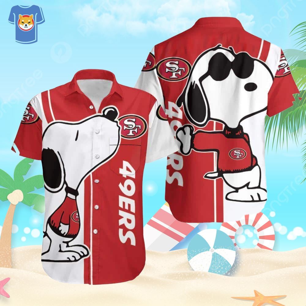 Snoopy Lovers NFL San Francisco 49Ers Hawaiian Shirt Gift For Football Fans