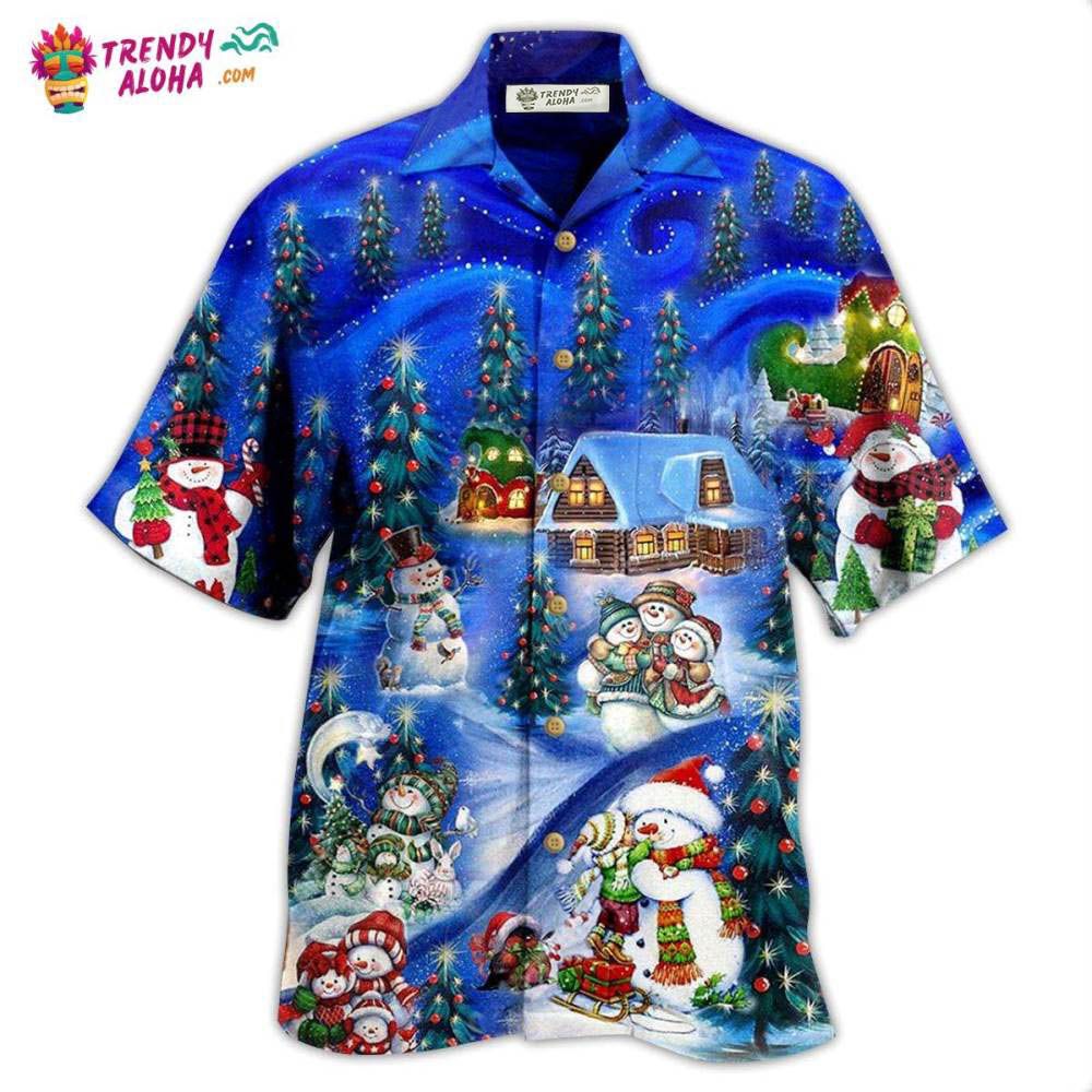 Snowman Chilling With My Snowmies Hawaiian Shirt – Trendy Aloha