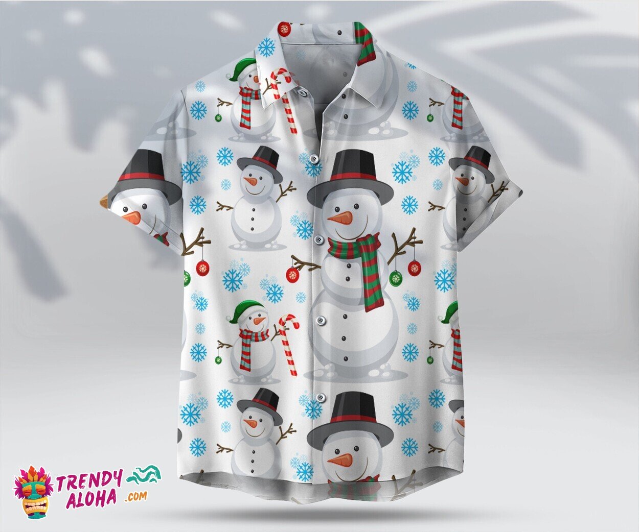 Snowman Christmas Cute Unisex Hawaiian Festive Winter Shirt