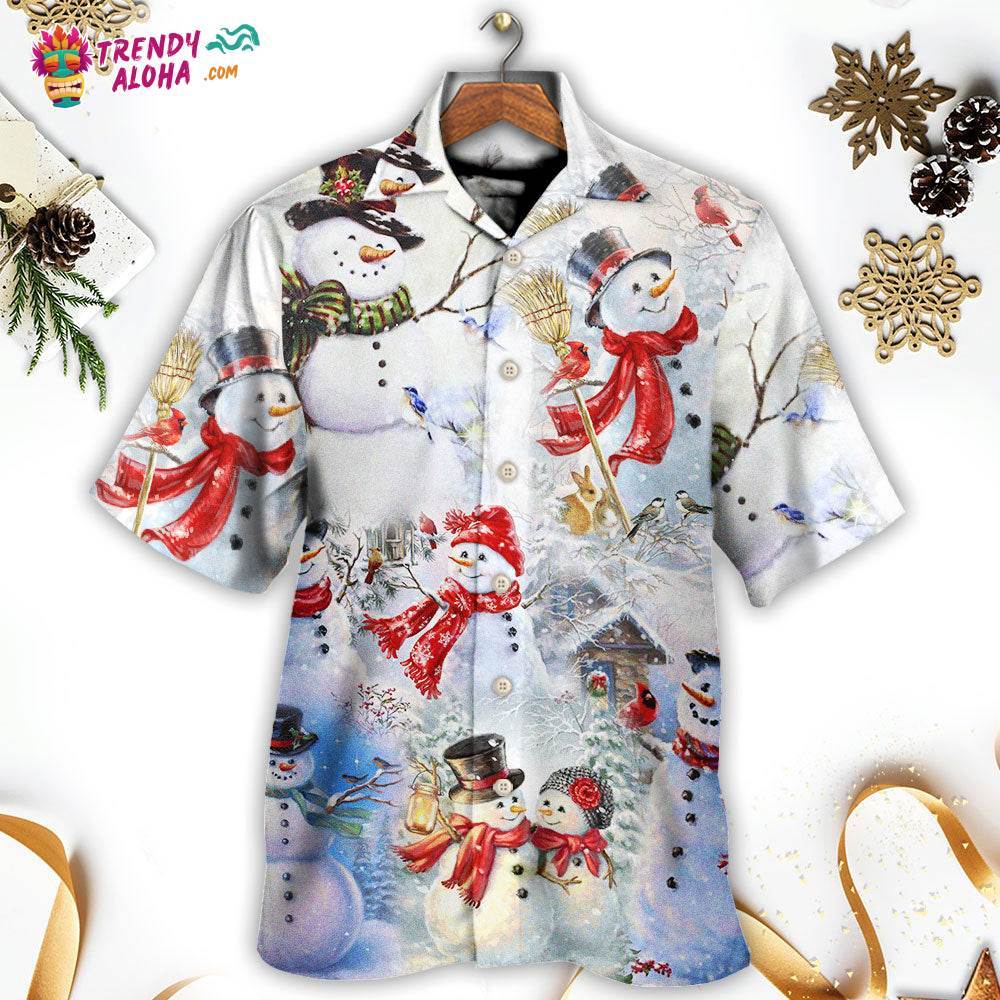 Snowman Christmas Merry Xmas Hawaiian Shirt – Trendy Aloha