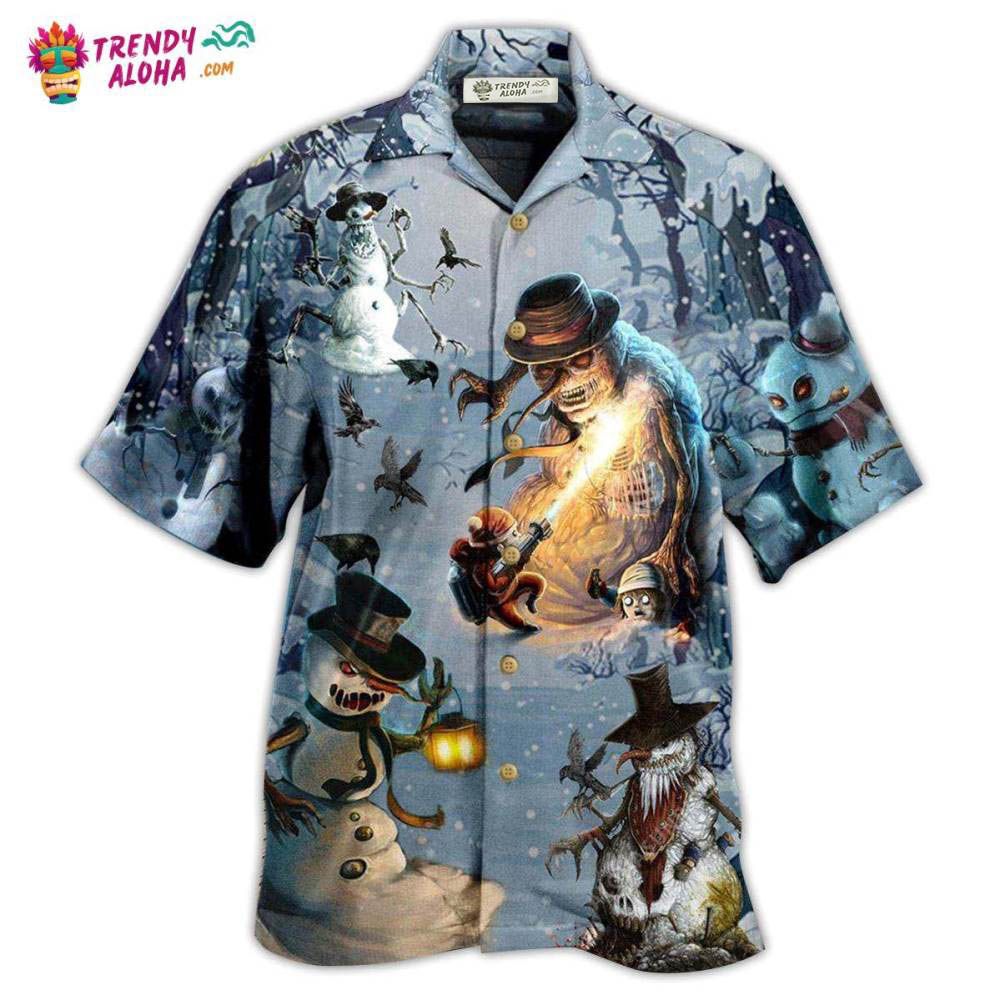 Snowman Evil Cool Style Hawaiian Shirt – Trendy Aloha Snowman Evil Cool Style Hawaiian Shirt – Trendy Aloha
