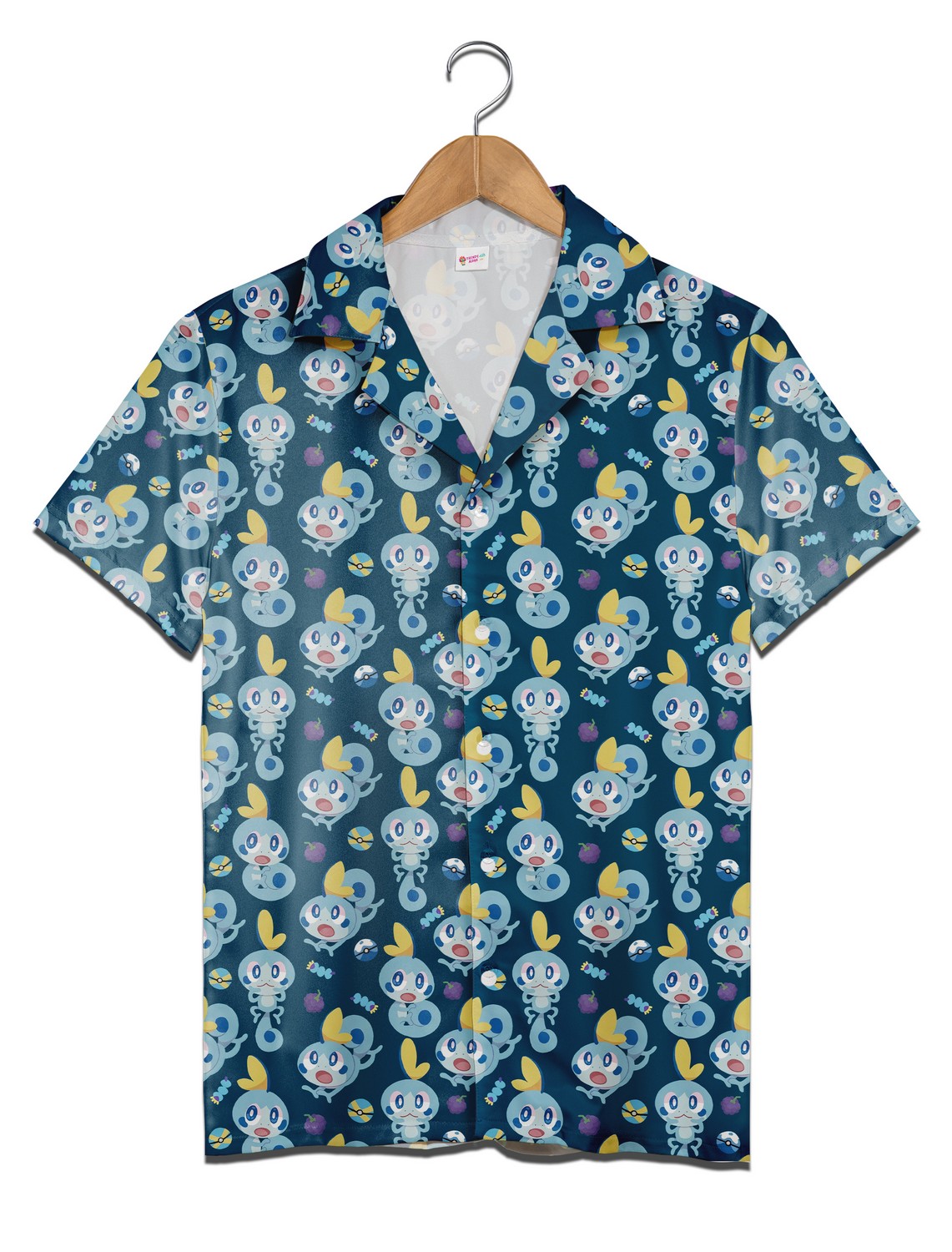 Sobble Pokemon Hawaiian Shirt, Blastoise Messon Water Pokemon Pattern Aloha Beach Shirt Short