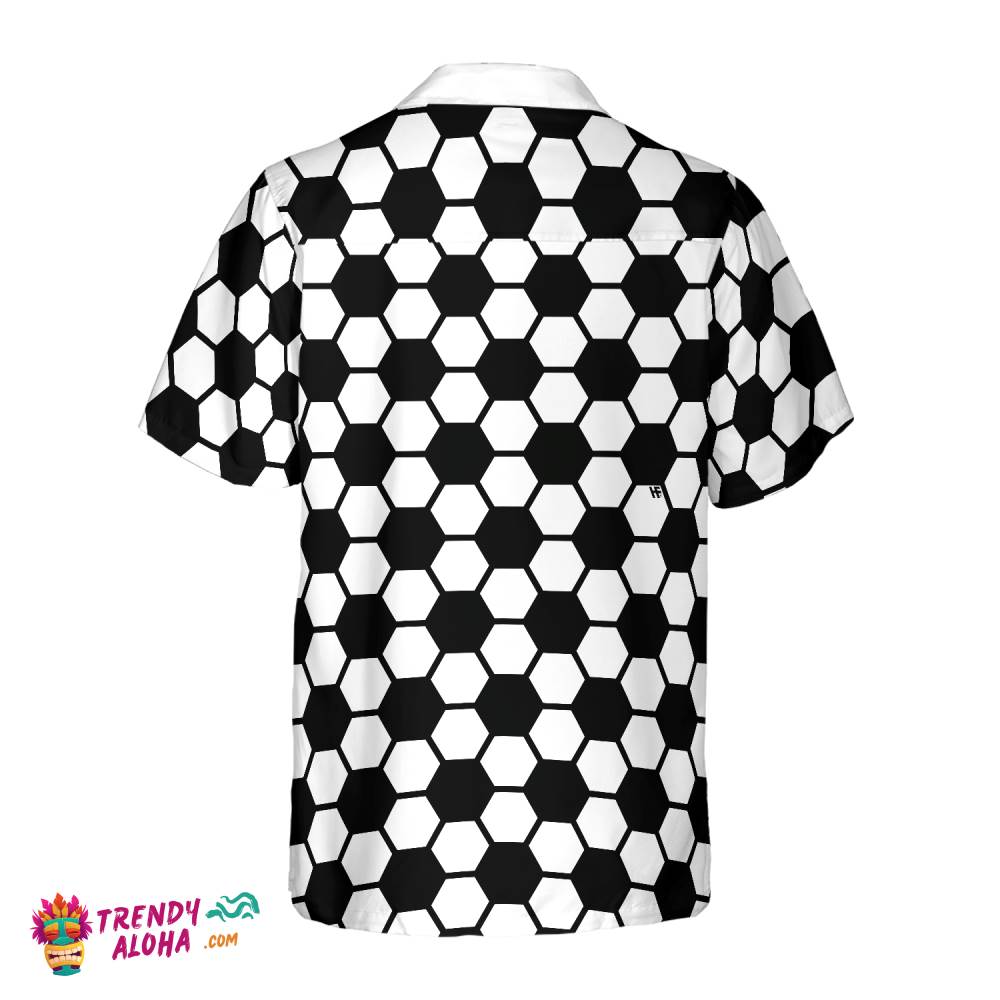 Soccer Ball Pattern Hawaiian Shirt