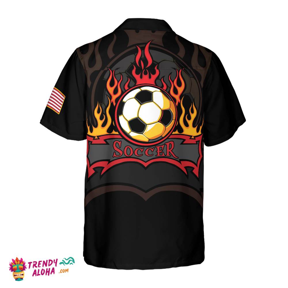 Soccer Flame Hawaiian Shirt