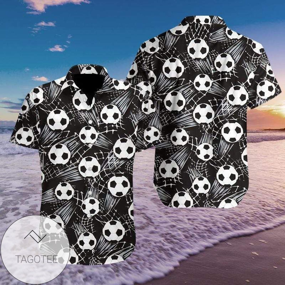Soccer Pattern Design Elegance Hawaiian Shirt Unique Tropical Collection