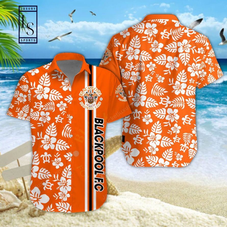 Soccer Spirit of Blackpool Captured in Hawaiian Shirt