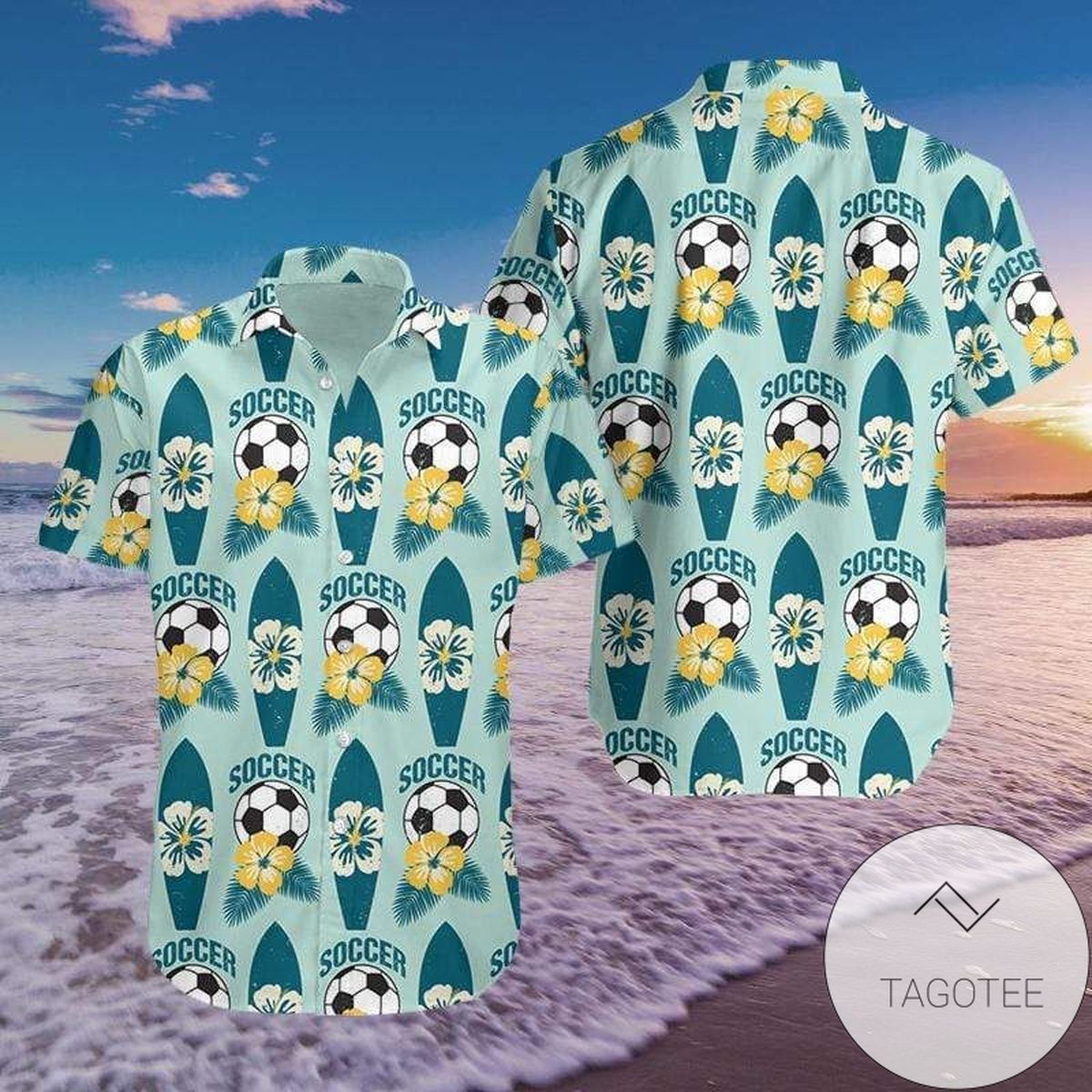 Soccer Surfing Summer Hibiscus Hawaiian Shirts Fantastic 99