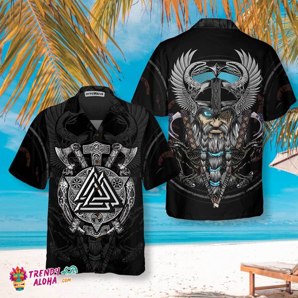 Son Of Odin Viking Hawaiian Shirt, Viking Axe Pattern Shirt Son Of Odin Viking Hawaiian Shirt, Viking Axe Pattern Shirt