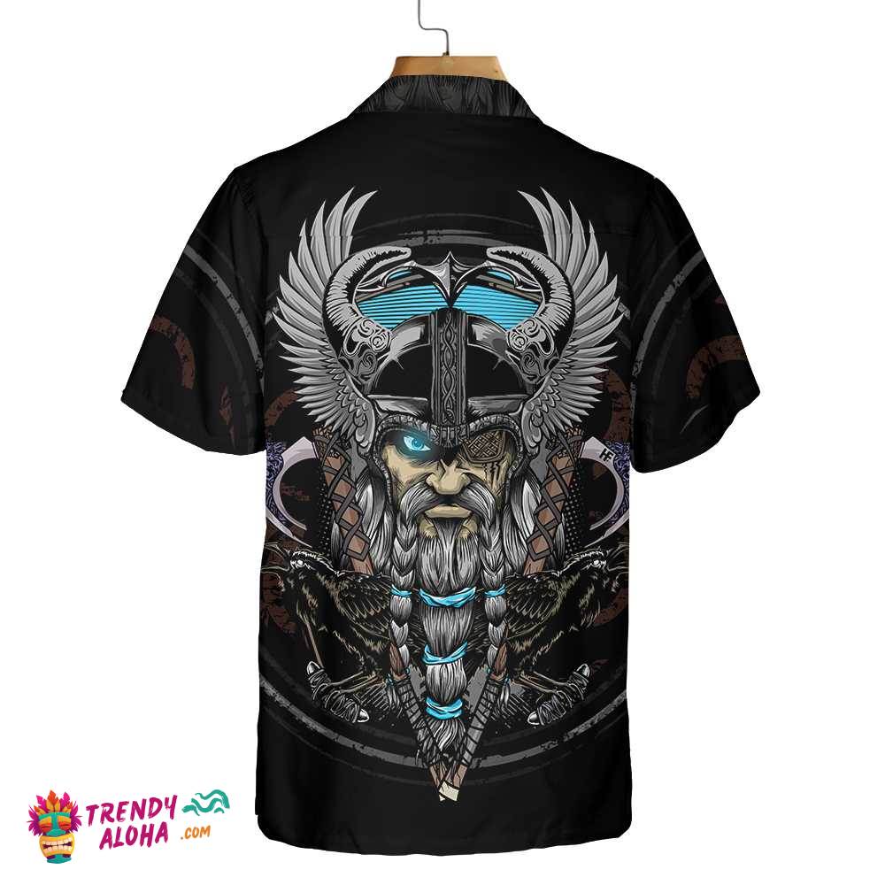 Son Of Odin Viking Hawaiian Shirt, Viking Axe Pattern Shirt