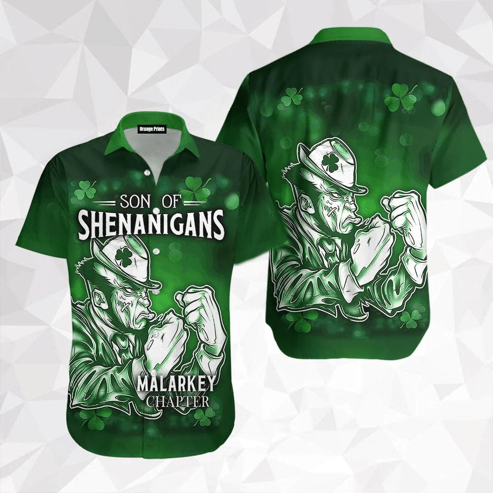 Son Of Shenanigans Irish St Patrick Day Hawaiian Shirt For