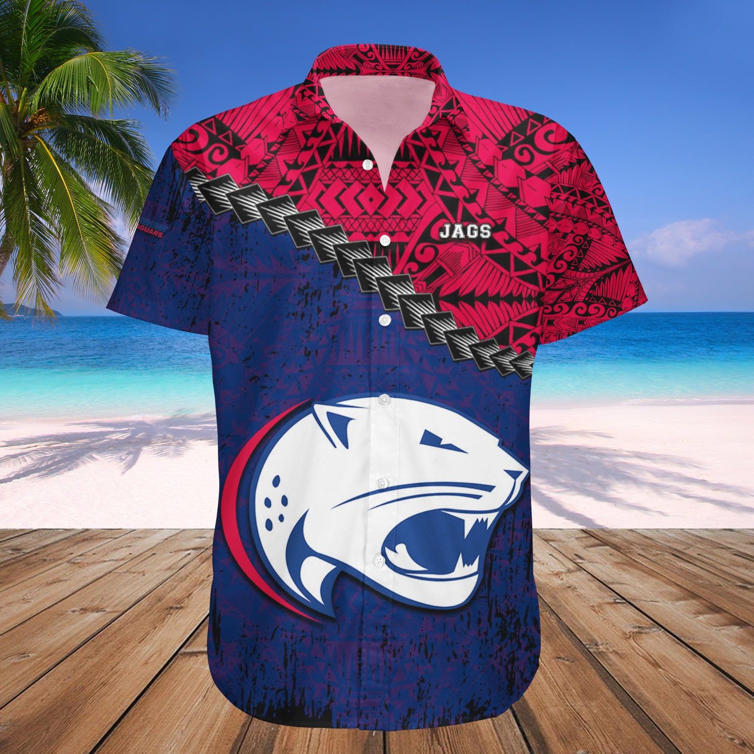 South Alabama Jaguars Hawaii Shirt Grunge Polynesian Tattoo – NCAA