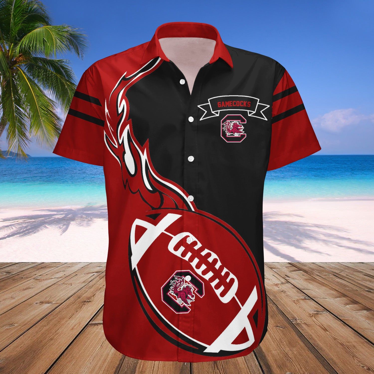 South Carolina Gamecocks Hawaii Shirt Flame Ball – NCAA