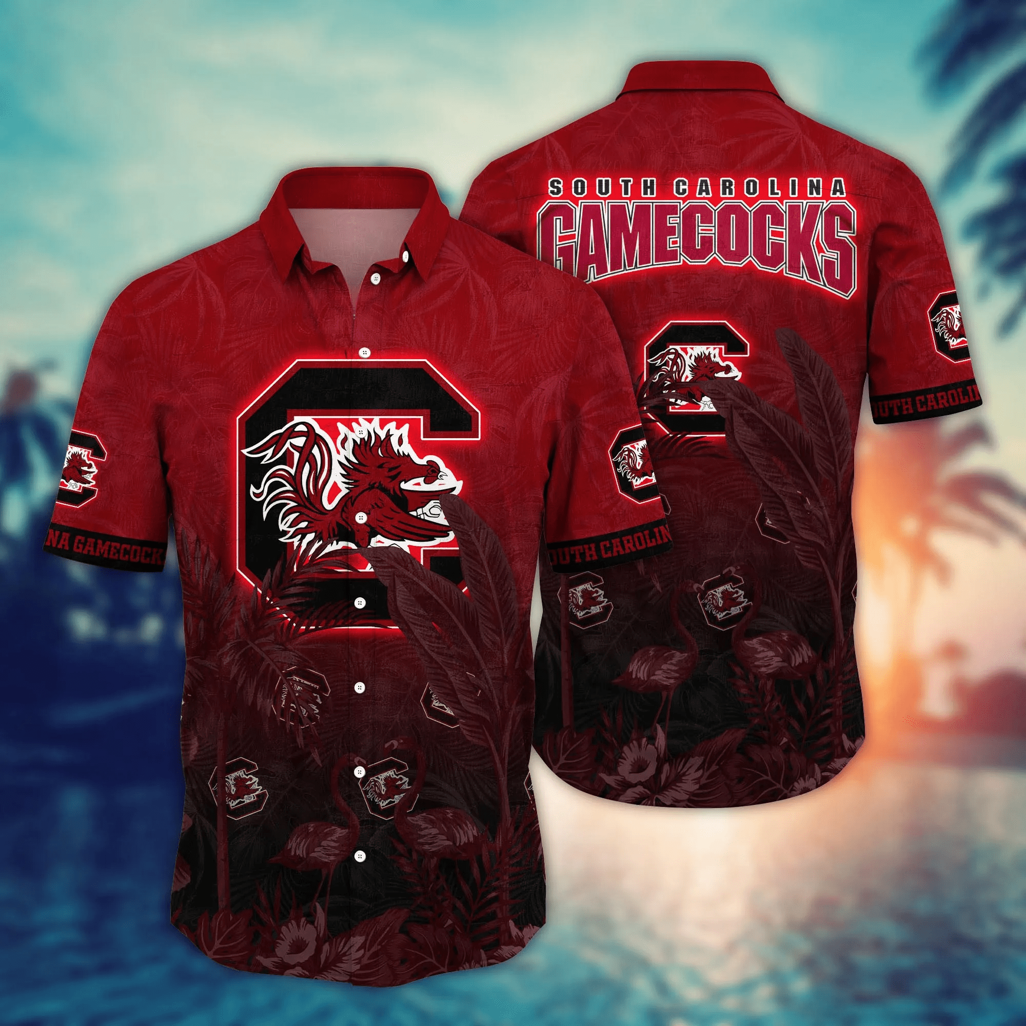 South Carolina Gamecocks NCAA Hawaiian Shirt Beach Daystime Aloha Shirt