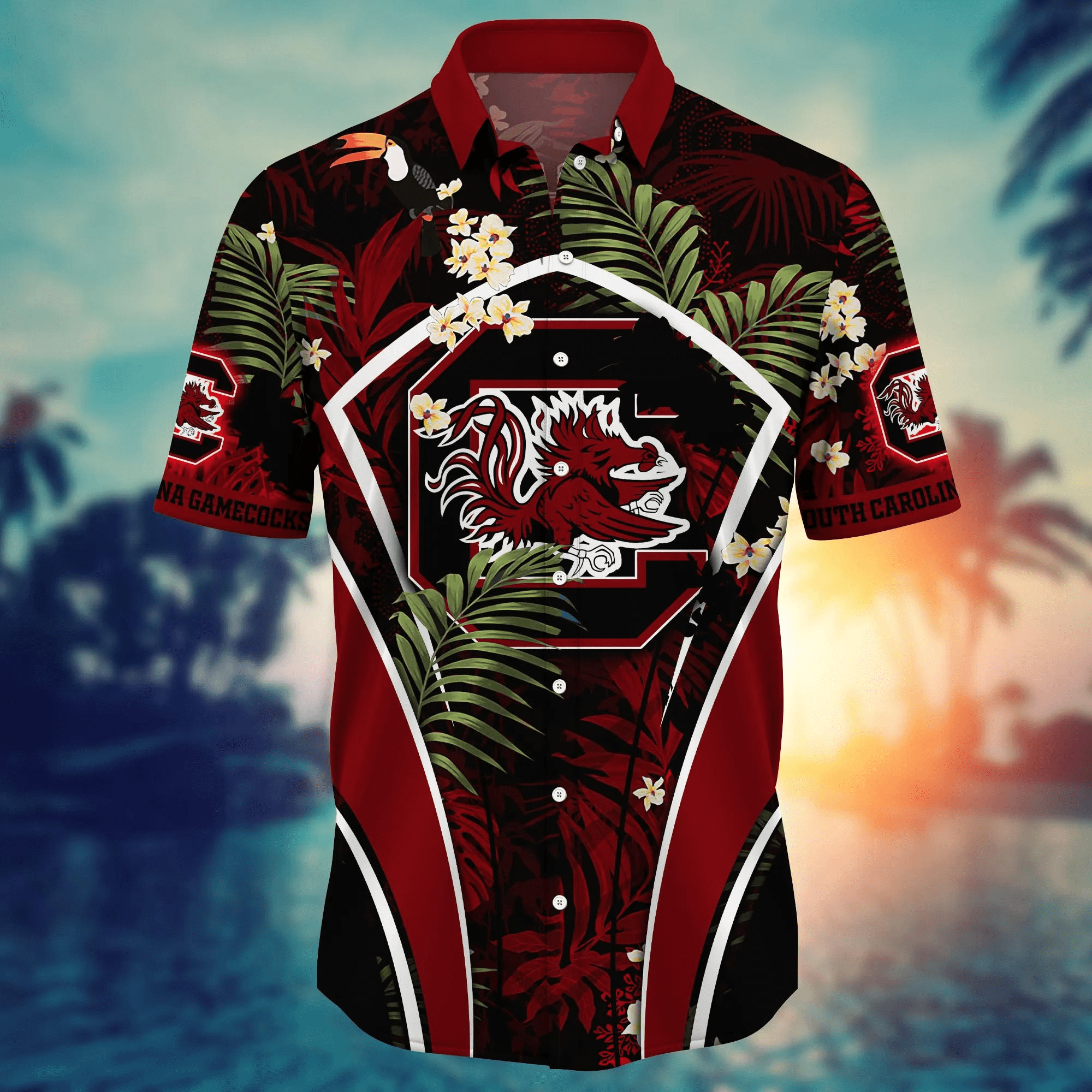 South Carolina Gamecocks NCAA Hawaiian Shirt Hiking Aloha Shirt