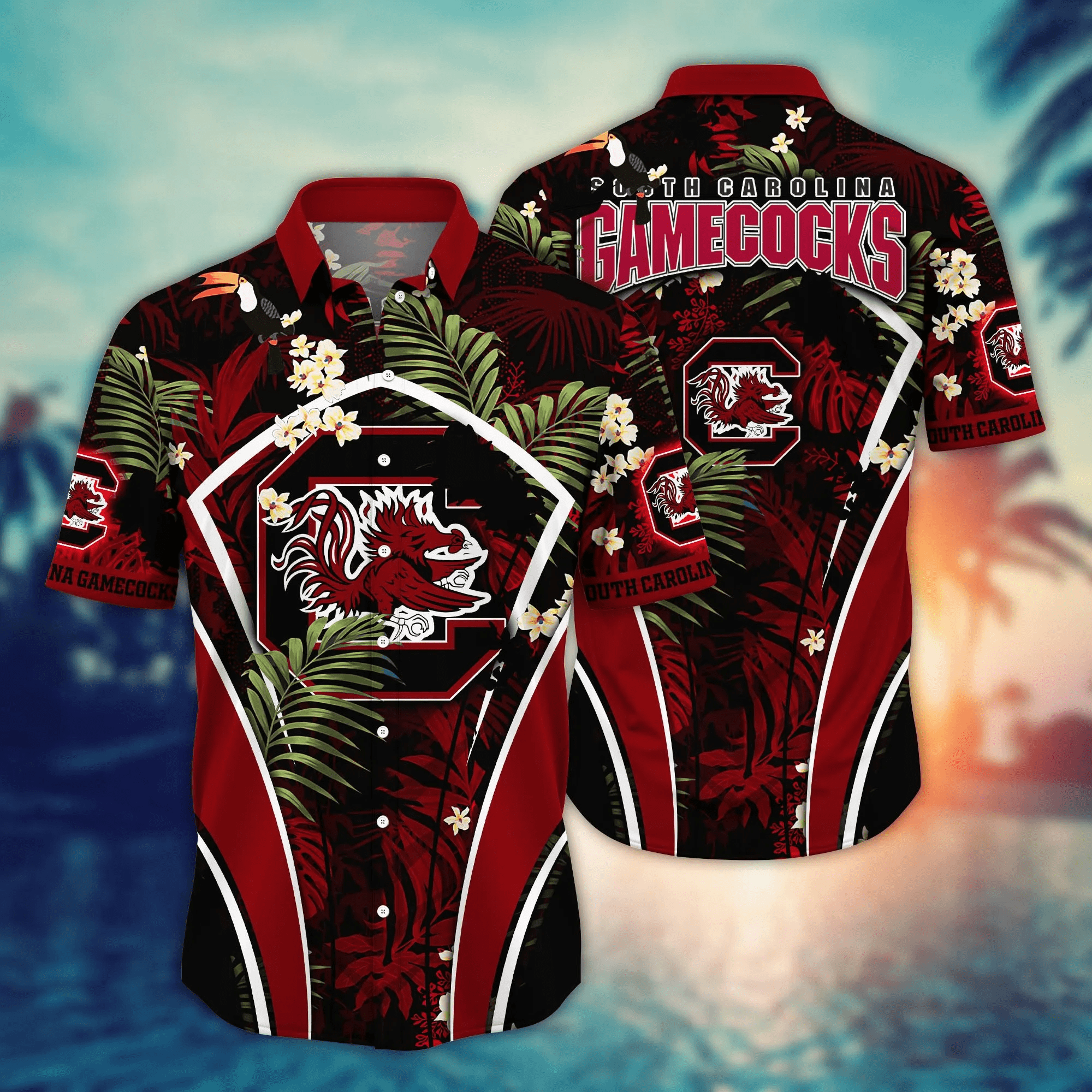 South Carolina Gamecocks NCAA Hawaiian Shirt Hiking Aloha Shirt