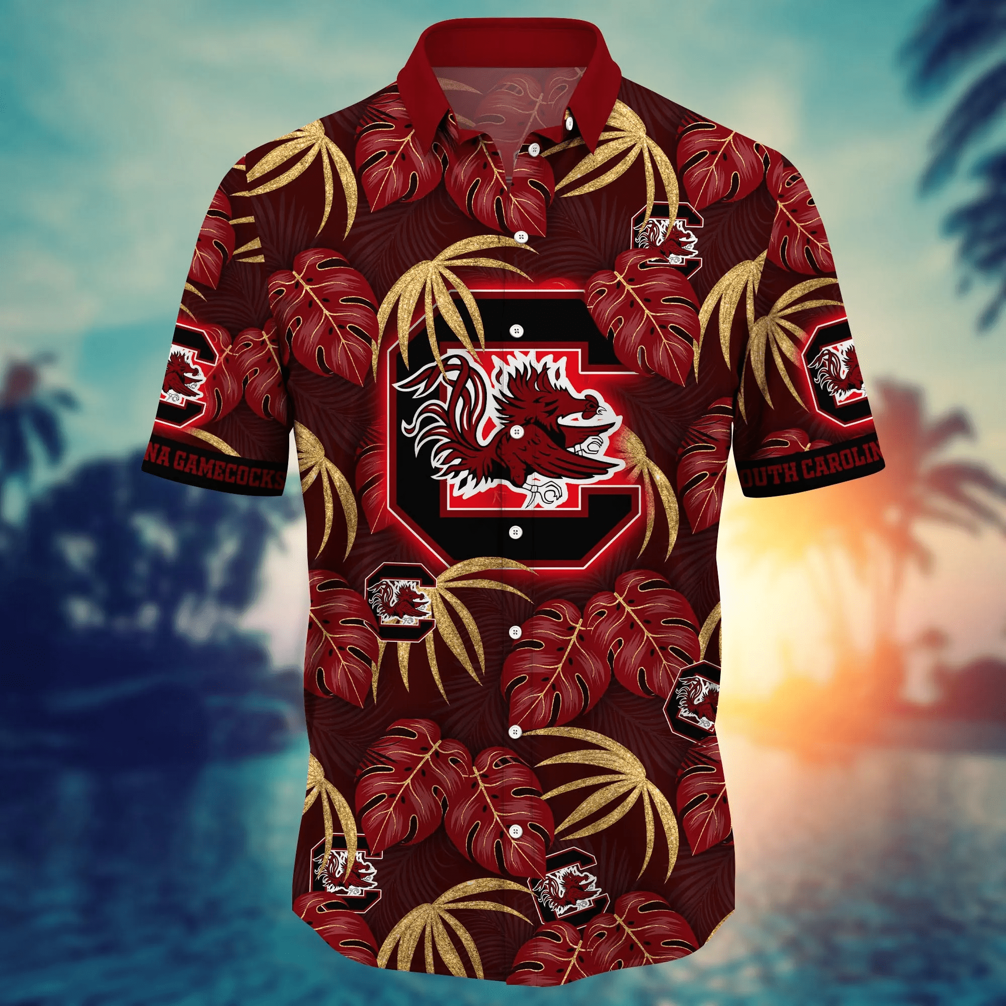 South Carolina Gamecocks NCAA Hawaiian Shirt Travel Club Aloha Shirt
