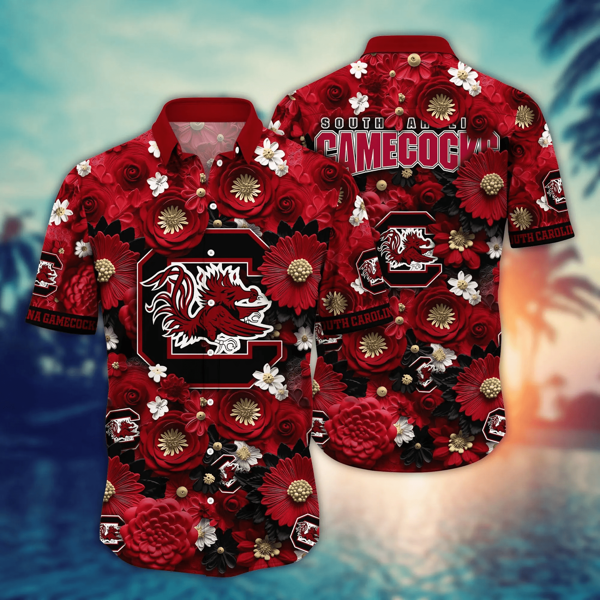 South Carolina Gamecocks NCAA Hawaiian Shirt Trending For This Summer Customize Shirt Any Team