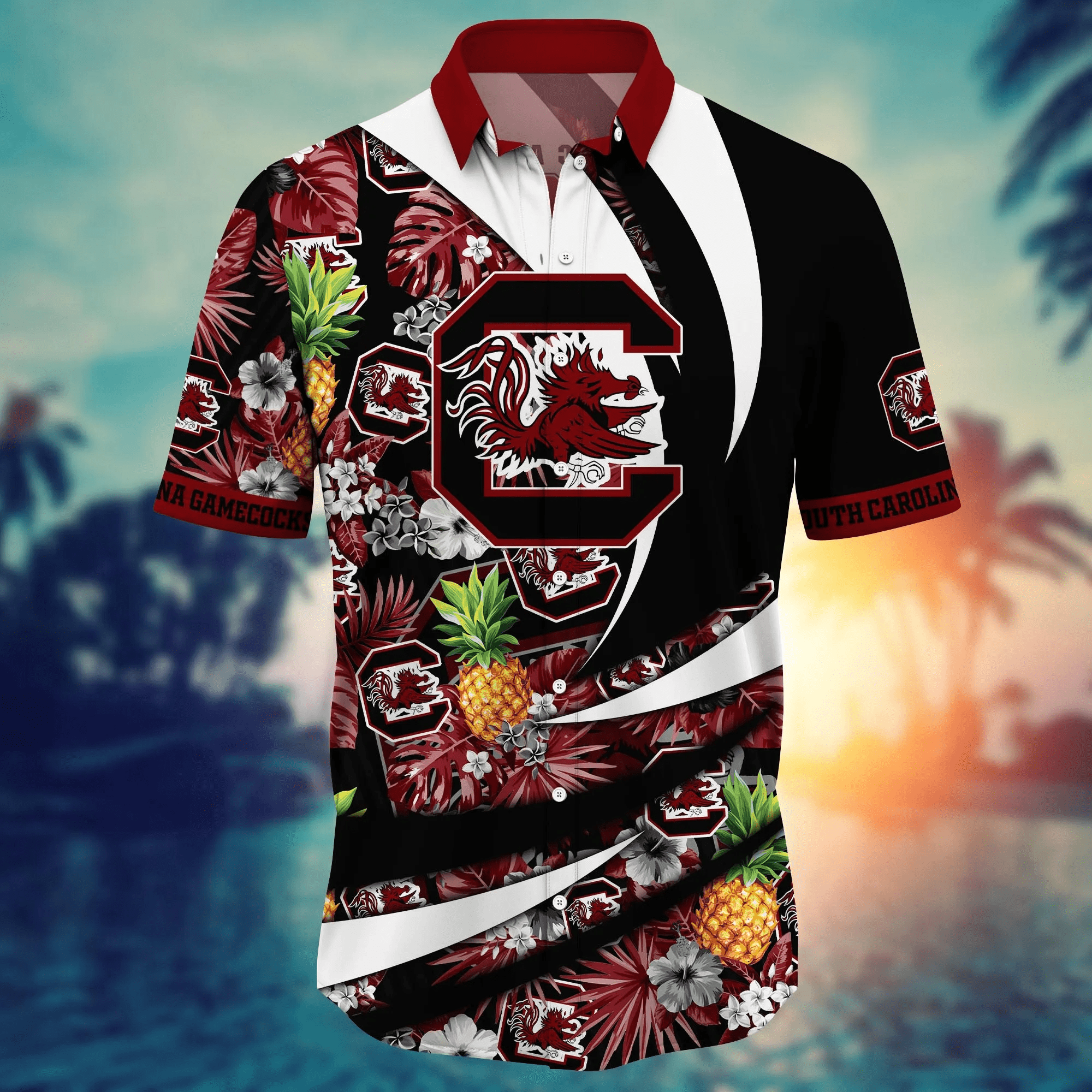 South Carolina Gamecocks NCAA Hawaiian Shirt Vacation Spots Aloha Shirt