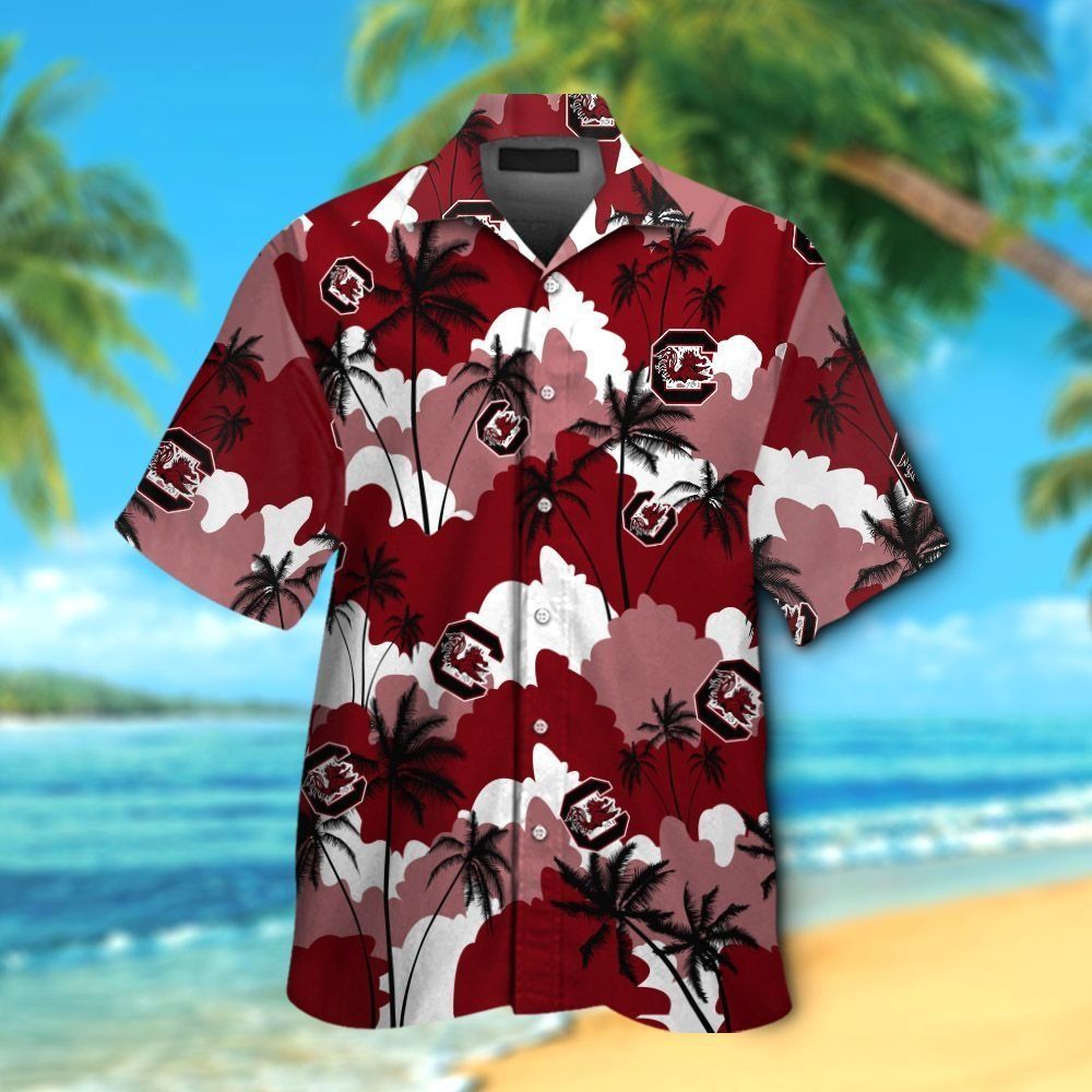 South Carolina Gamecocks Short Sleeve Button Up Tropical Hawaiian Shirt VER016